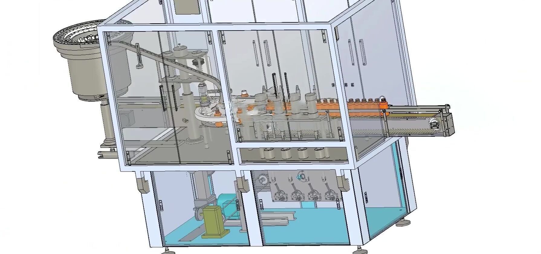 Liquid Filling Capping Machine Line for Glass and Plastic Bottle 3D model_17