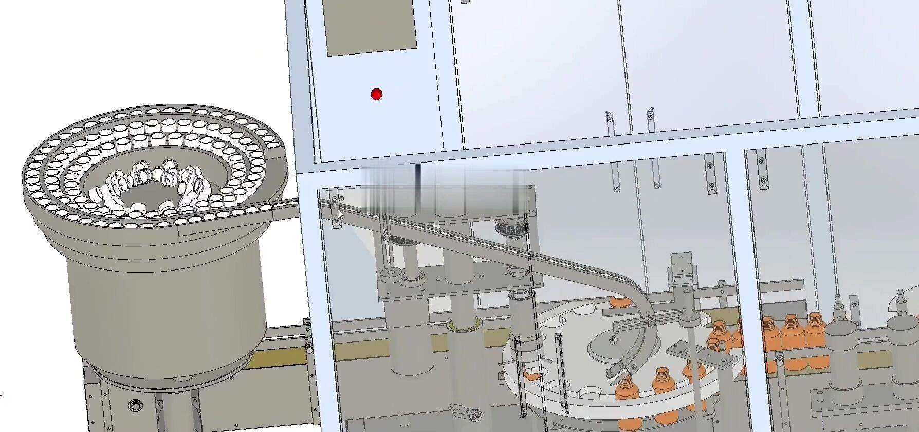 Liquid Filling Capping Machine Line for Glass and Plastic Bottle 3D model_4