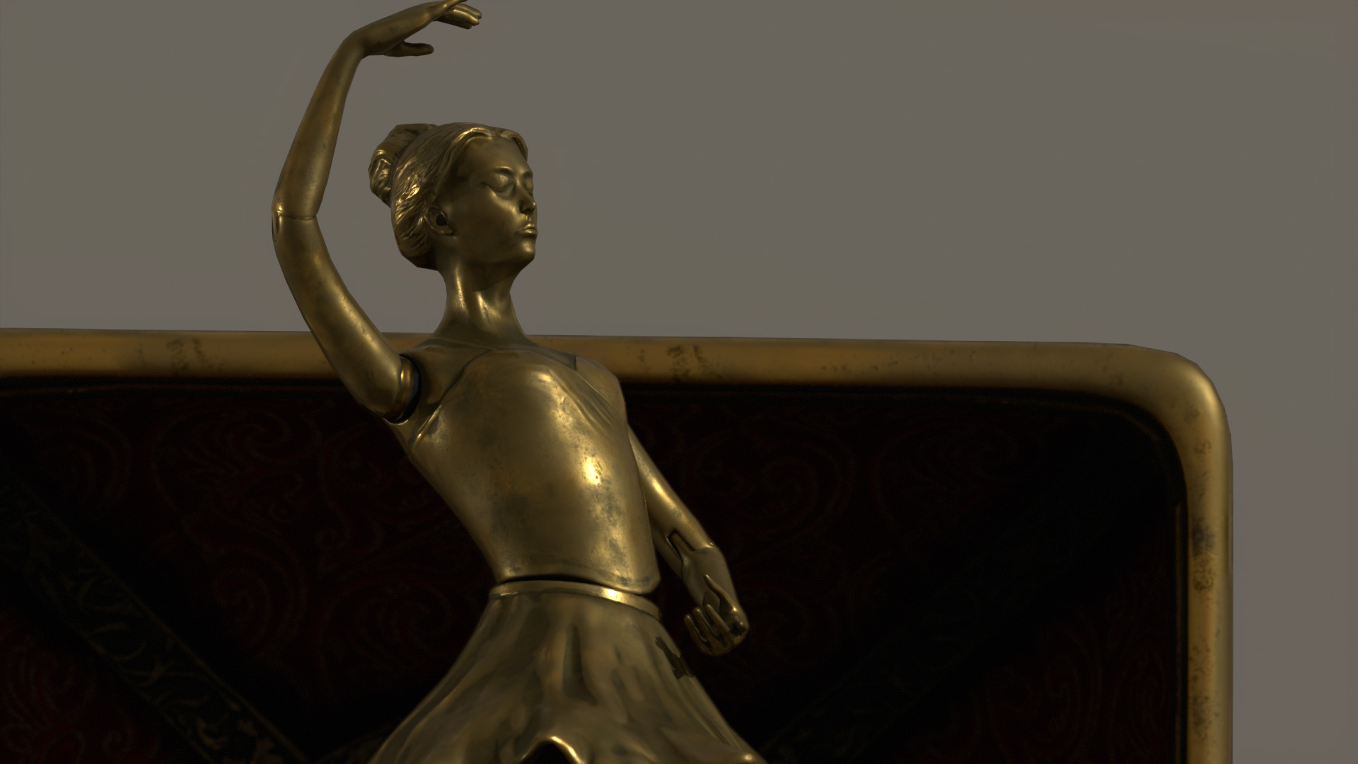 Music Box Rotating Ballerina 3D model_41