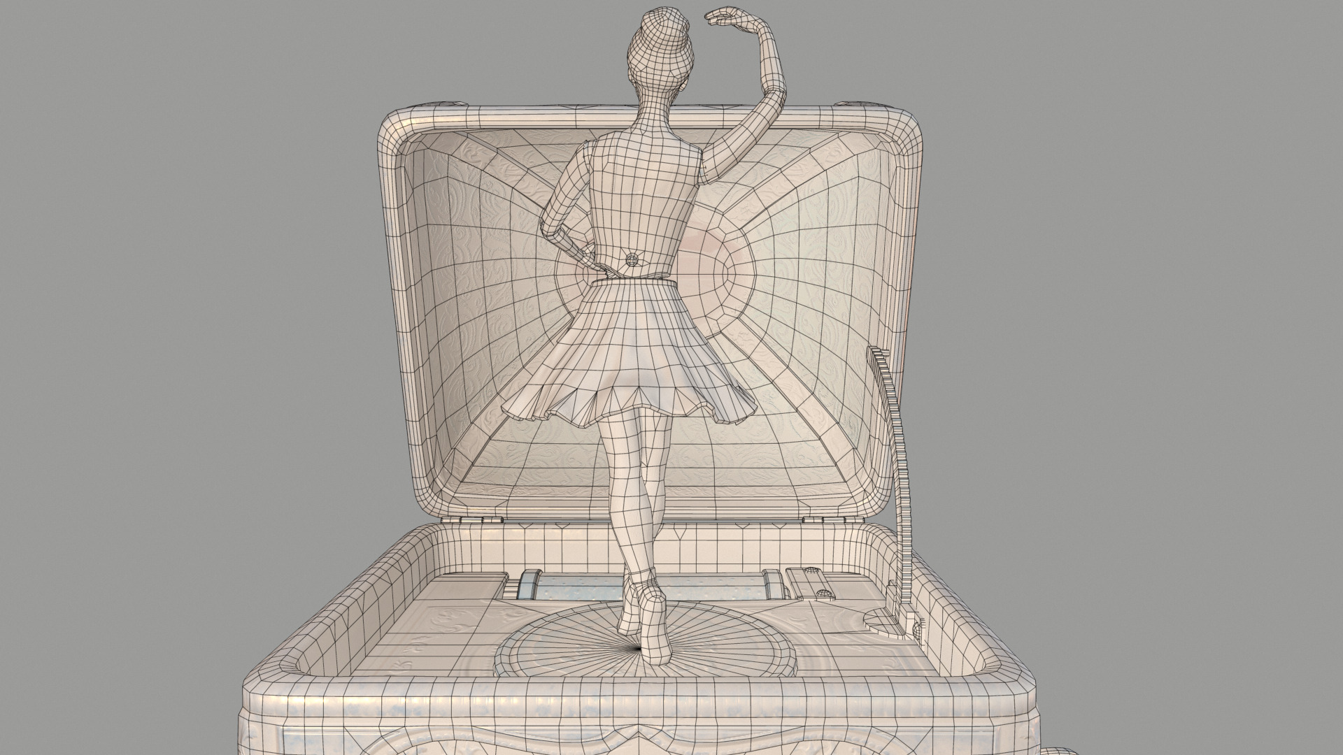 Music Box Rotating Ballerina 3D model_77