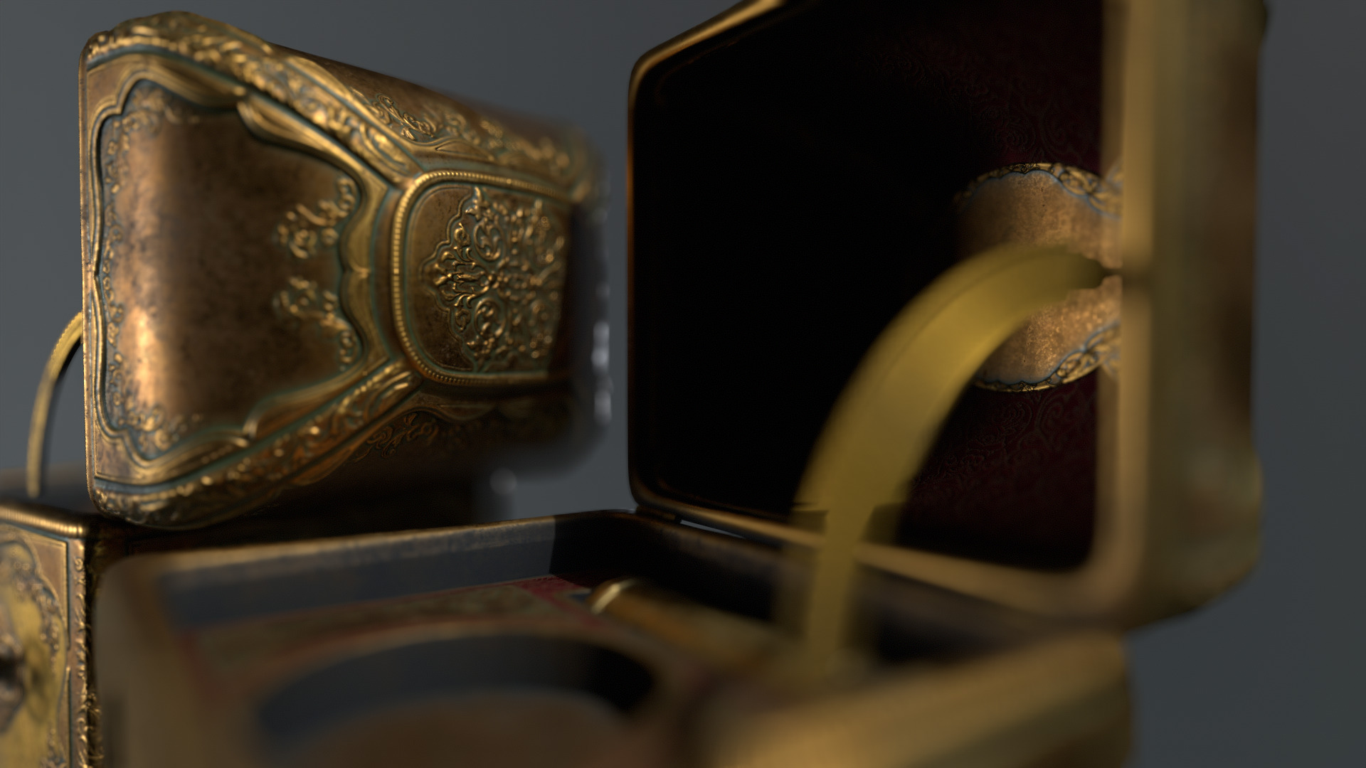 Music Box Rotating Ballerina 3D model_57