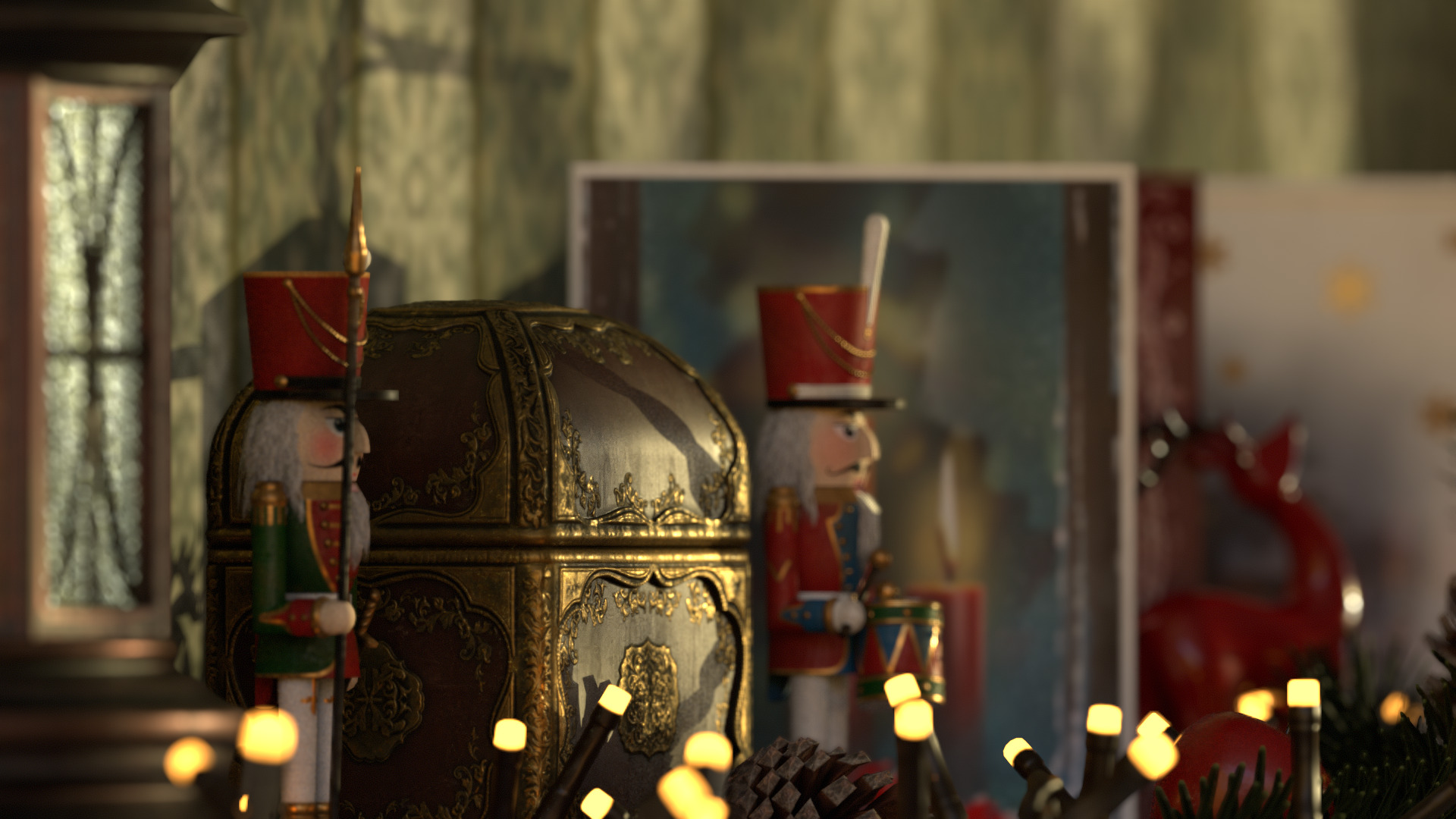 Music Box Rotating Ballerina 3D model_67