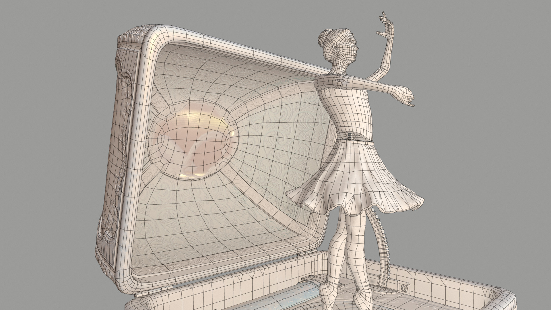 Music Box Rotating Ballerina 3D model_71