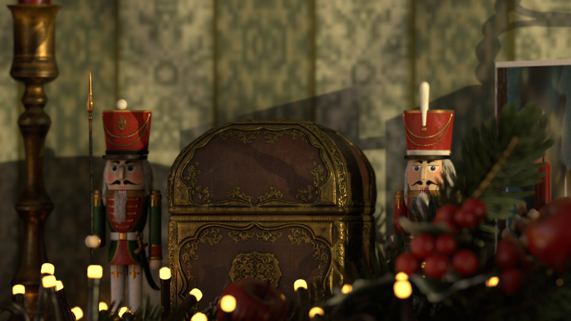 Music Box Rotating Ballerina 3D model_66