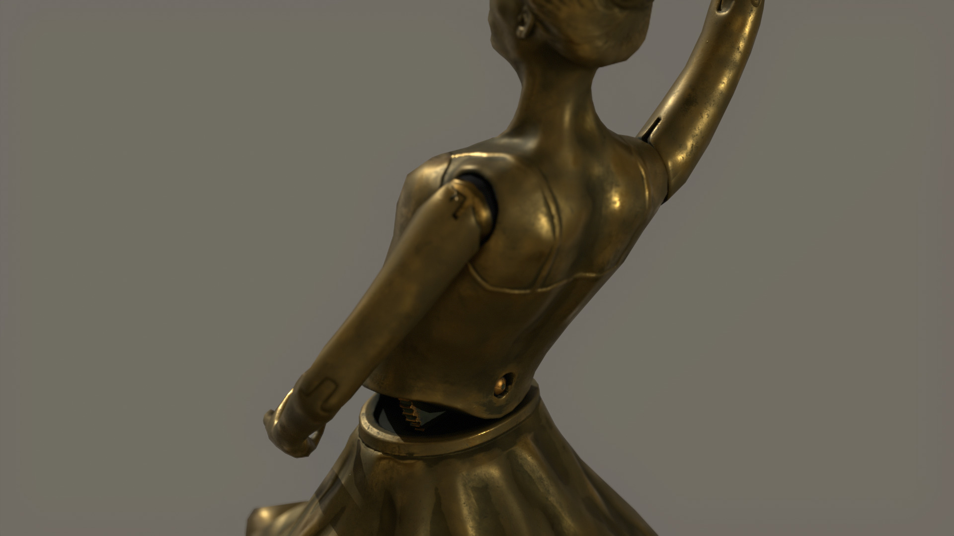 Music Box Rotating Ballerina 3D model_44