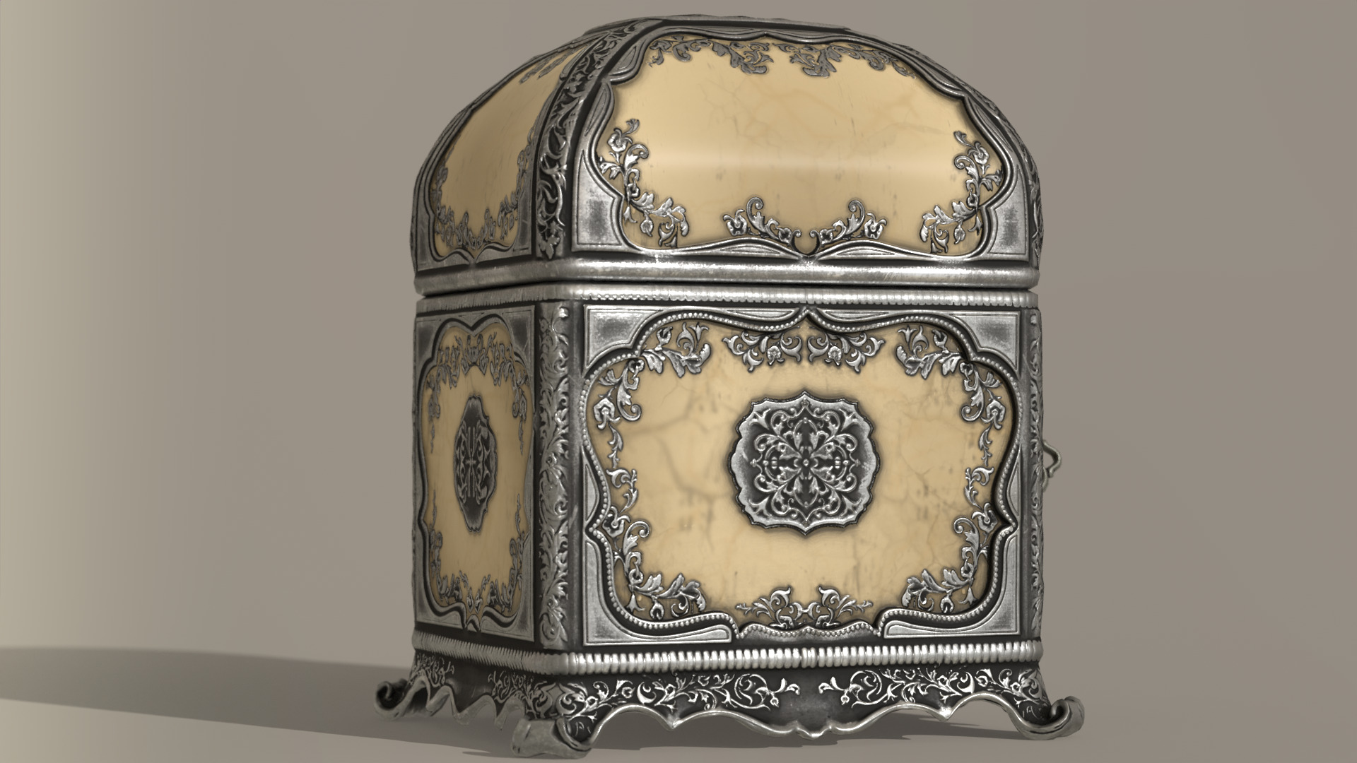 Music Box Rotating Ballerina 3D model_30