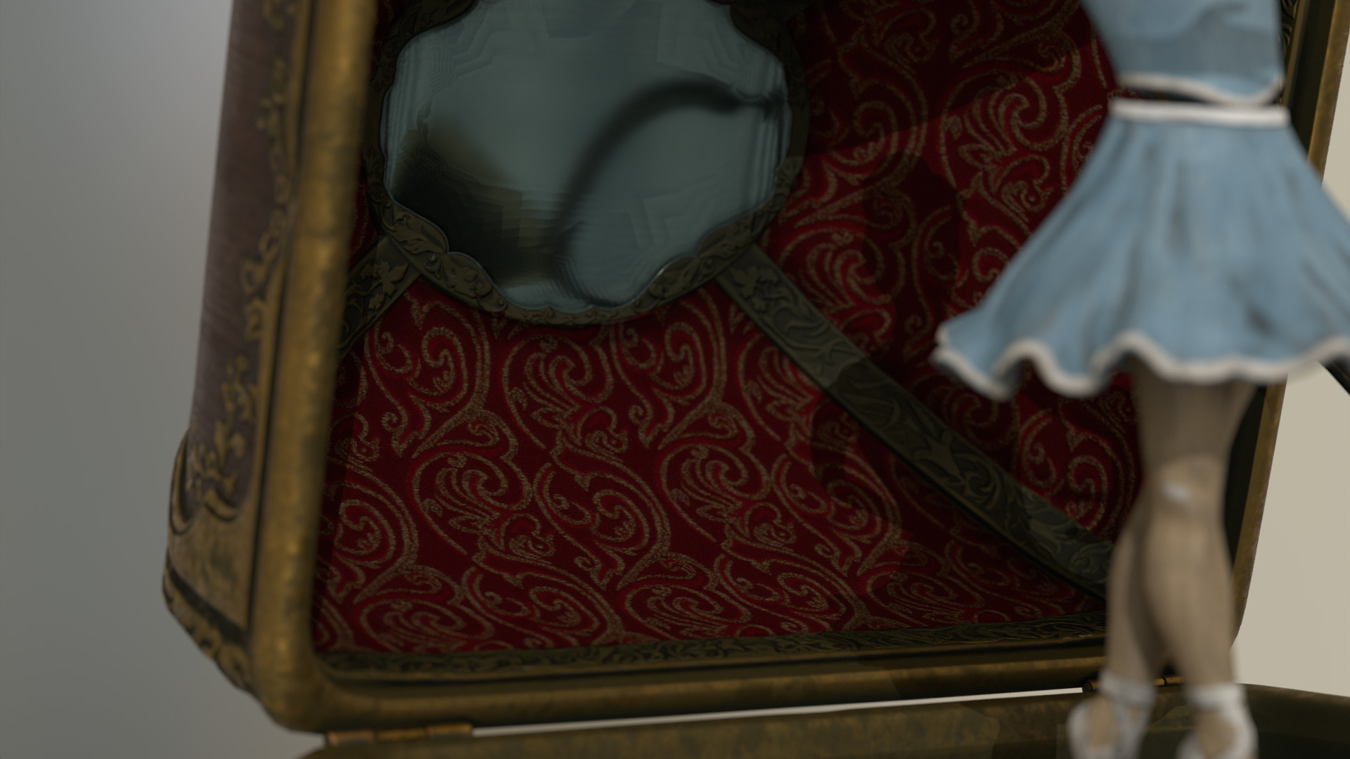 Music Box Rotating Ballerina 3D model_49