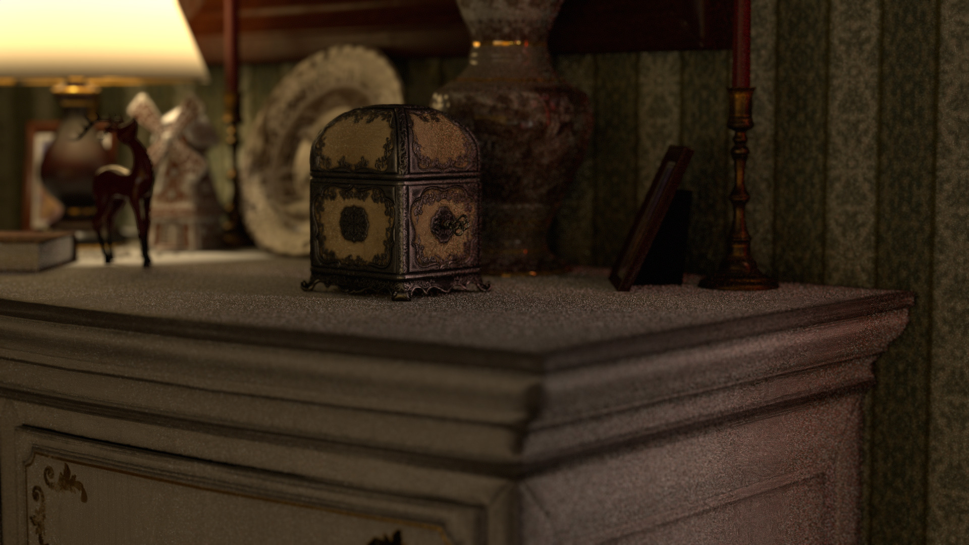 Music Box Rotating Ballerina 3D model_56