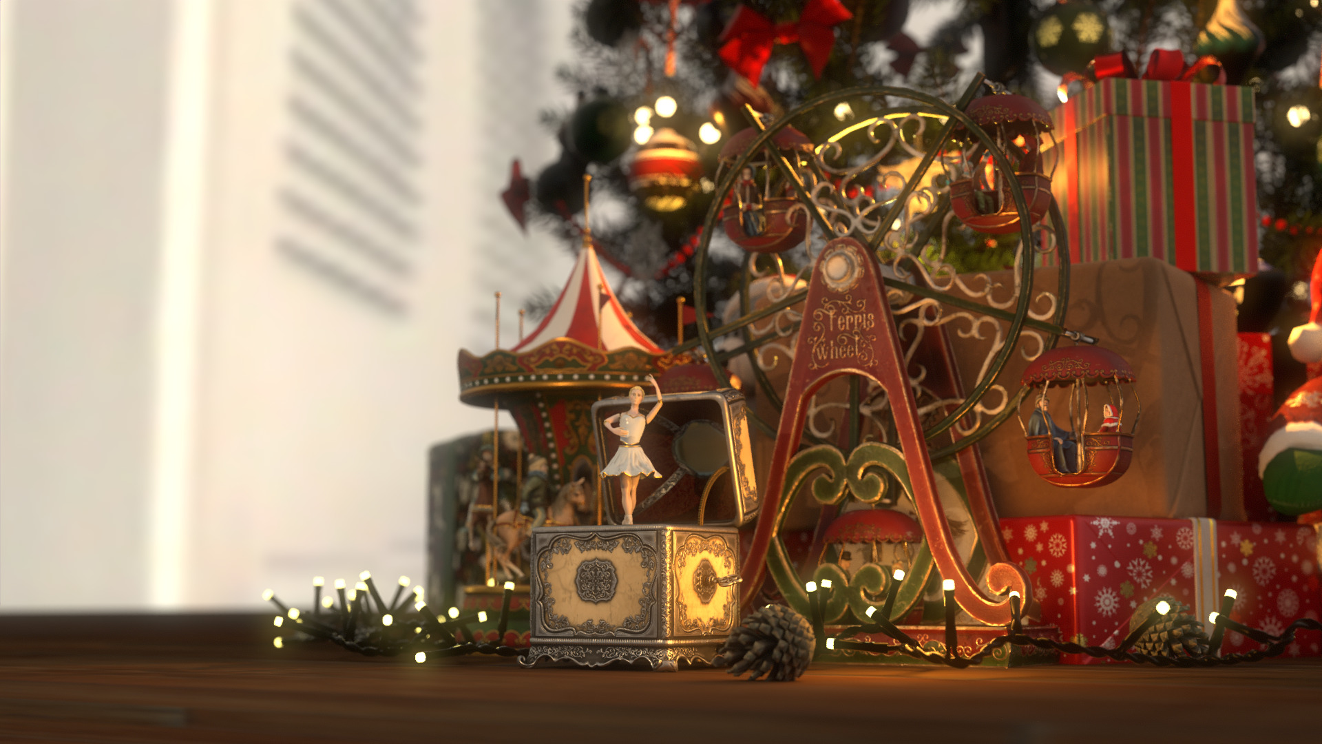 Music Box Rotating Ballerina 3D model_54