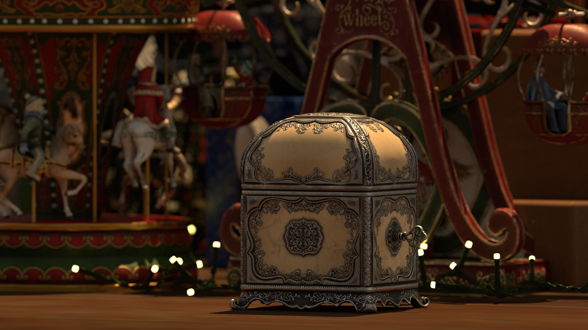 Music Box Rotating Ballerina 3D model_52