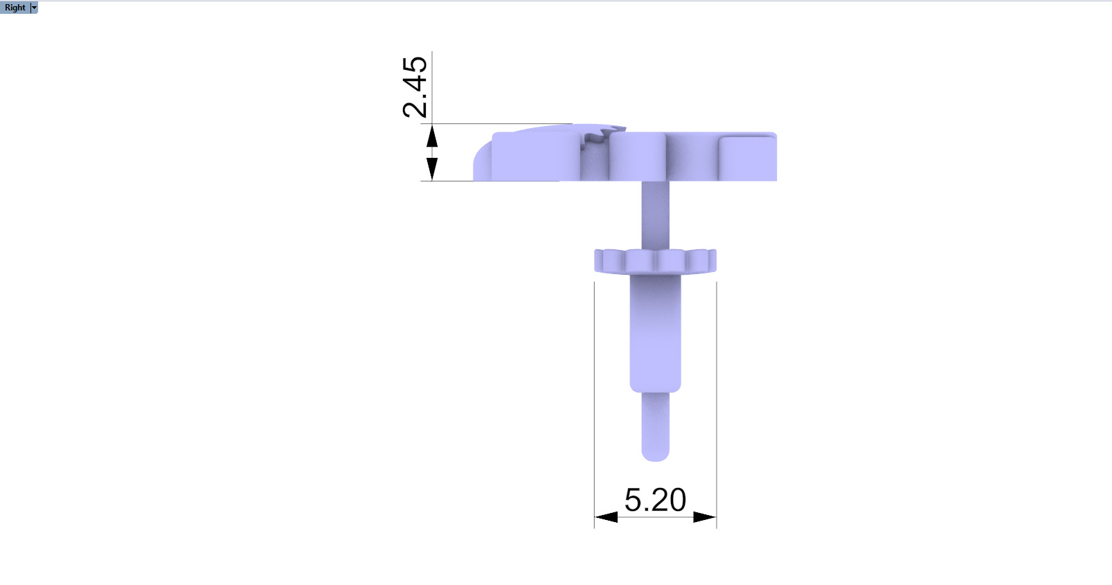 Gummy bear stud earring model 1063 3D print model_7