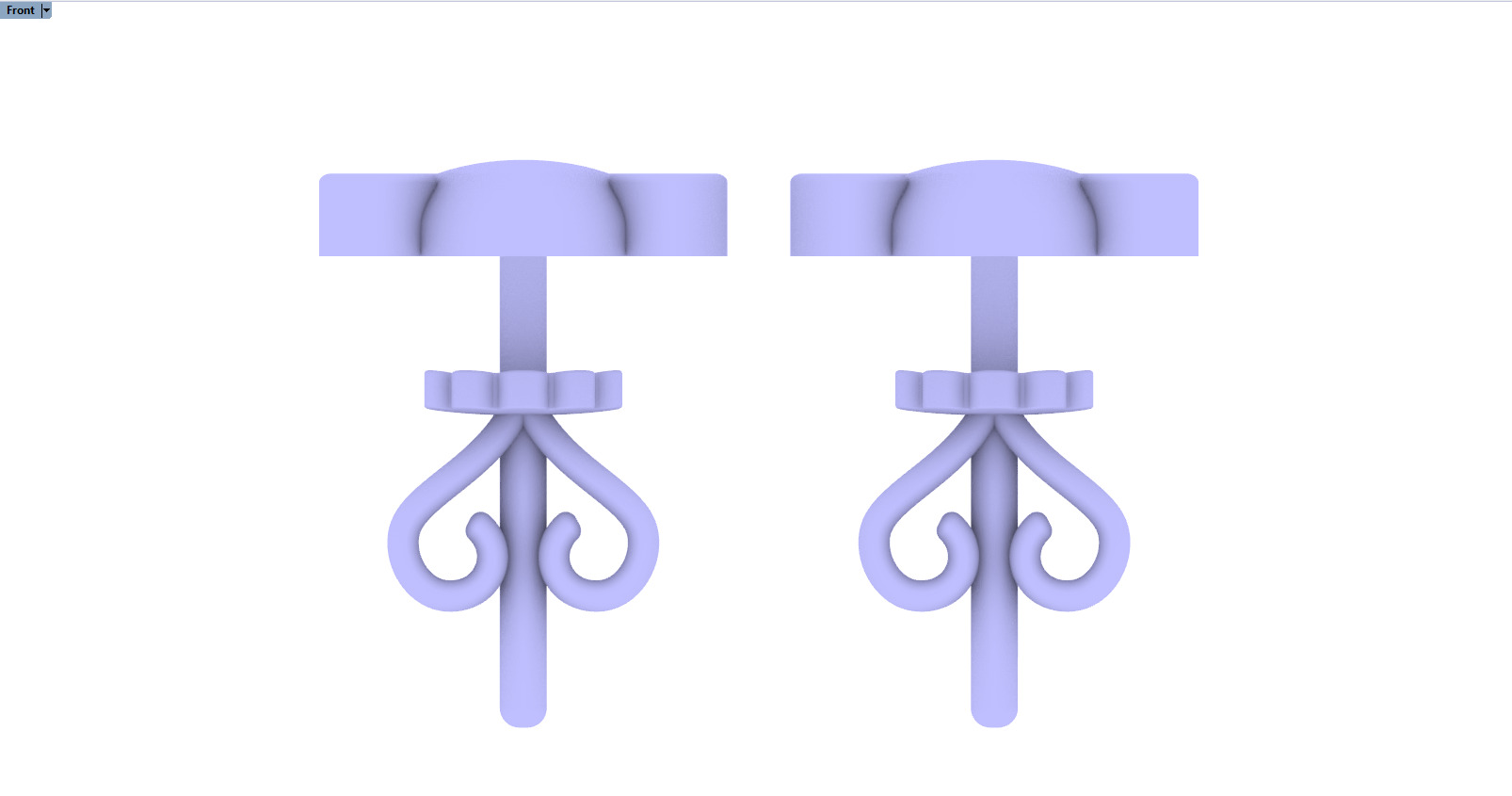 Gummy bear stud earring model 1063 3D print model_6