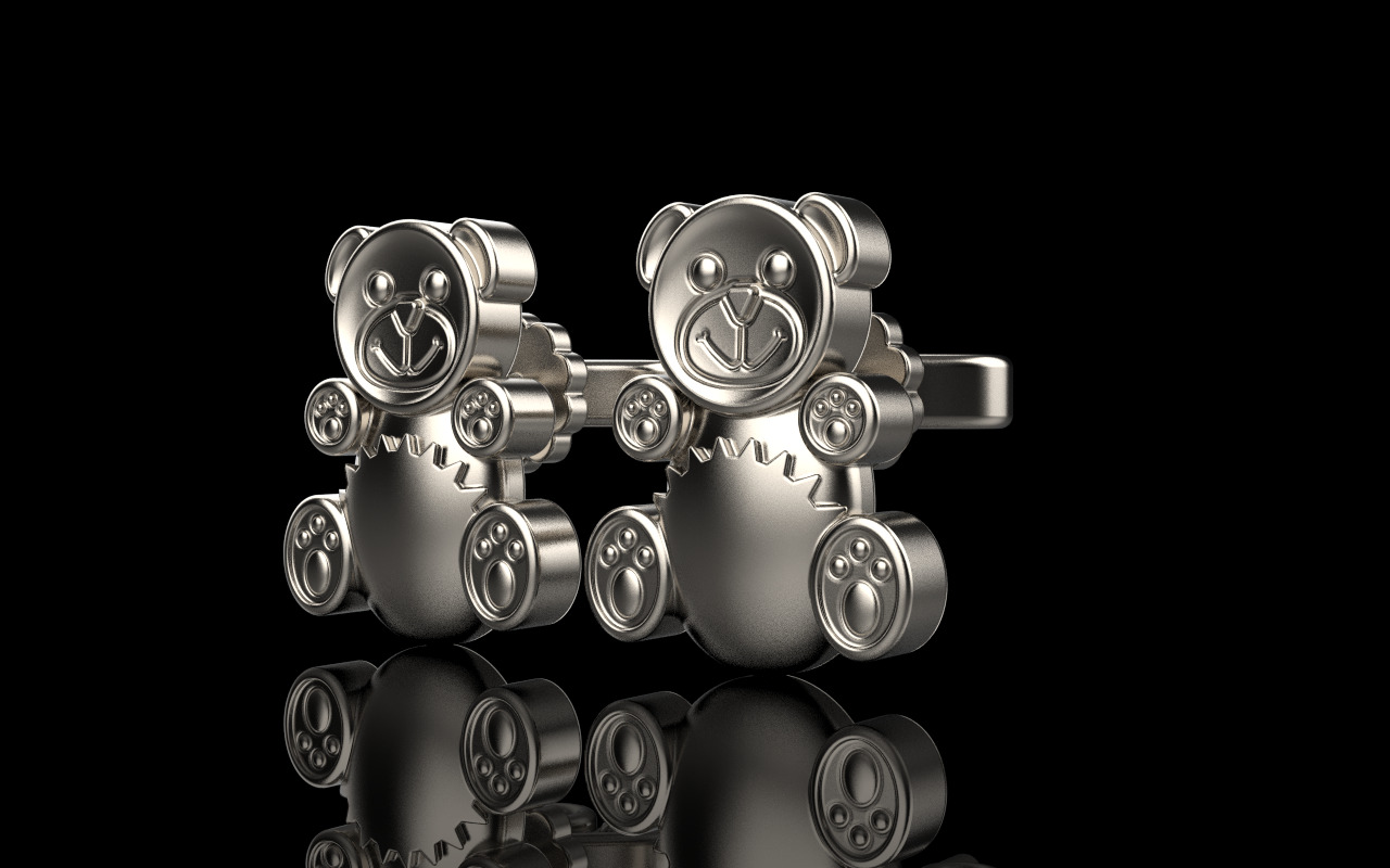 Gummy bear stud earring model 1063 3D print model_1