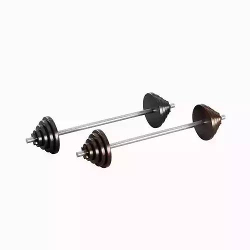 Iron Barbell Set 3D model