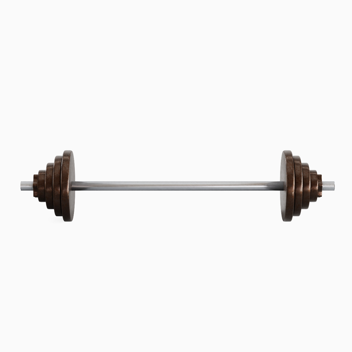Iron Barbell Set 3D model_10