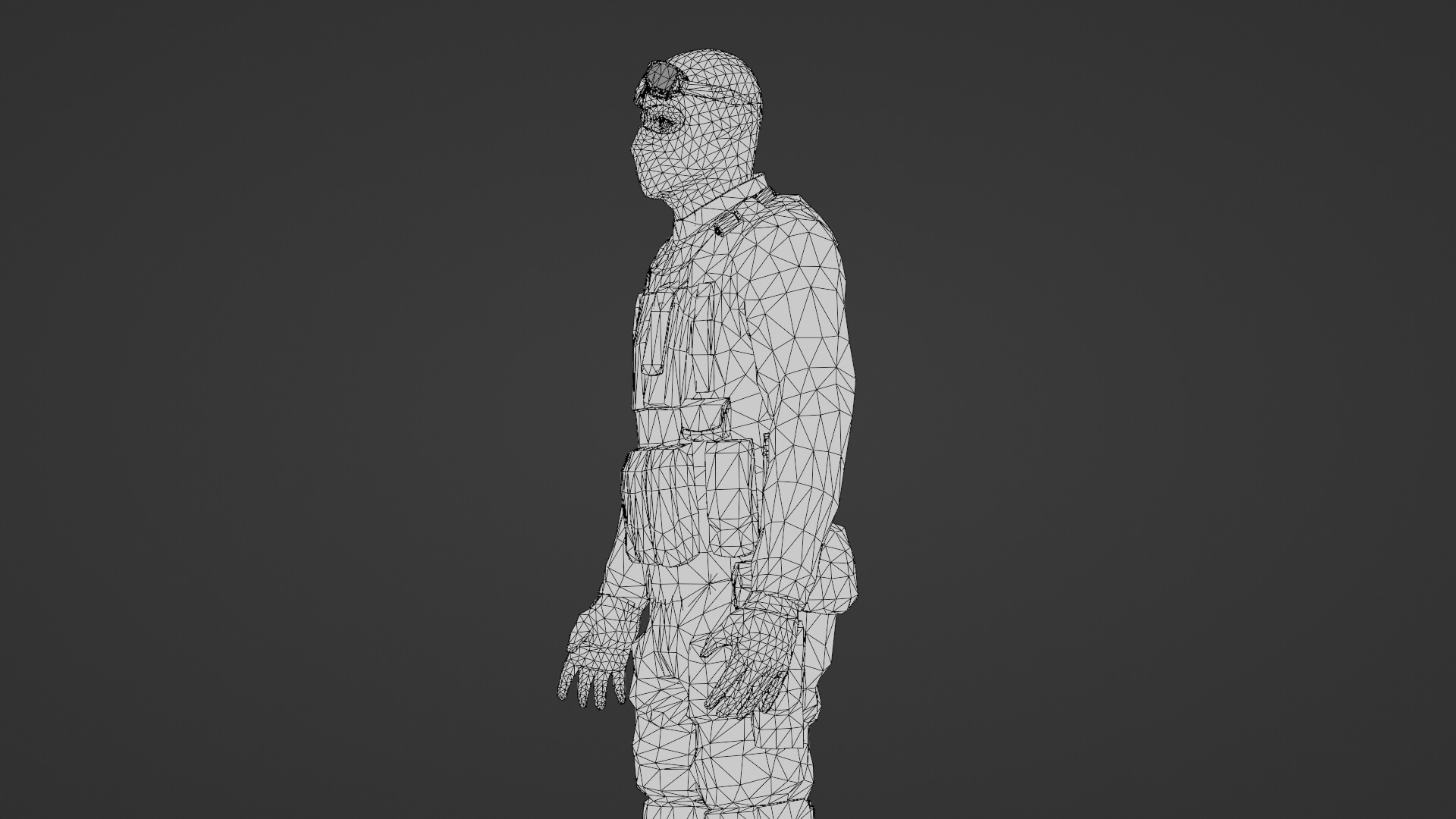 US Special Forces Operator Stealth Uniform 3D Model Low-poly 3D model_33