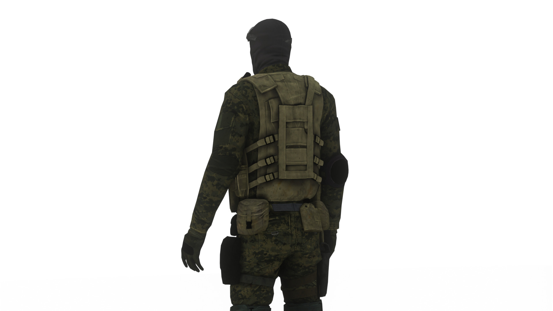 US Special Forces Operator Stealth Uniform 3D Model Low-poly 3D model_8