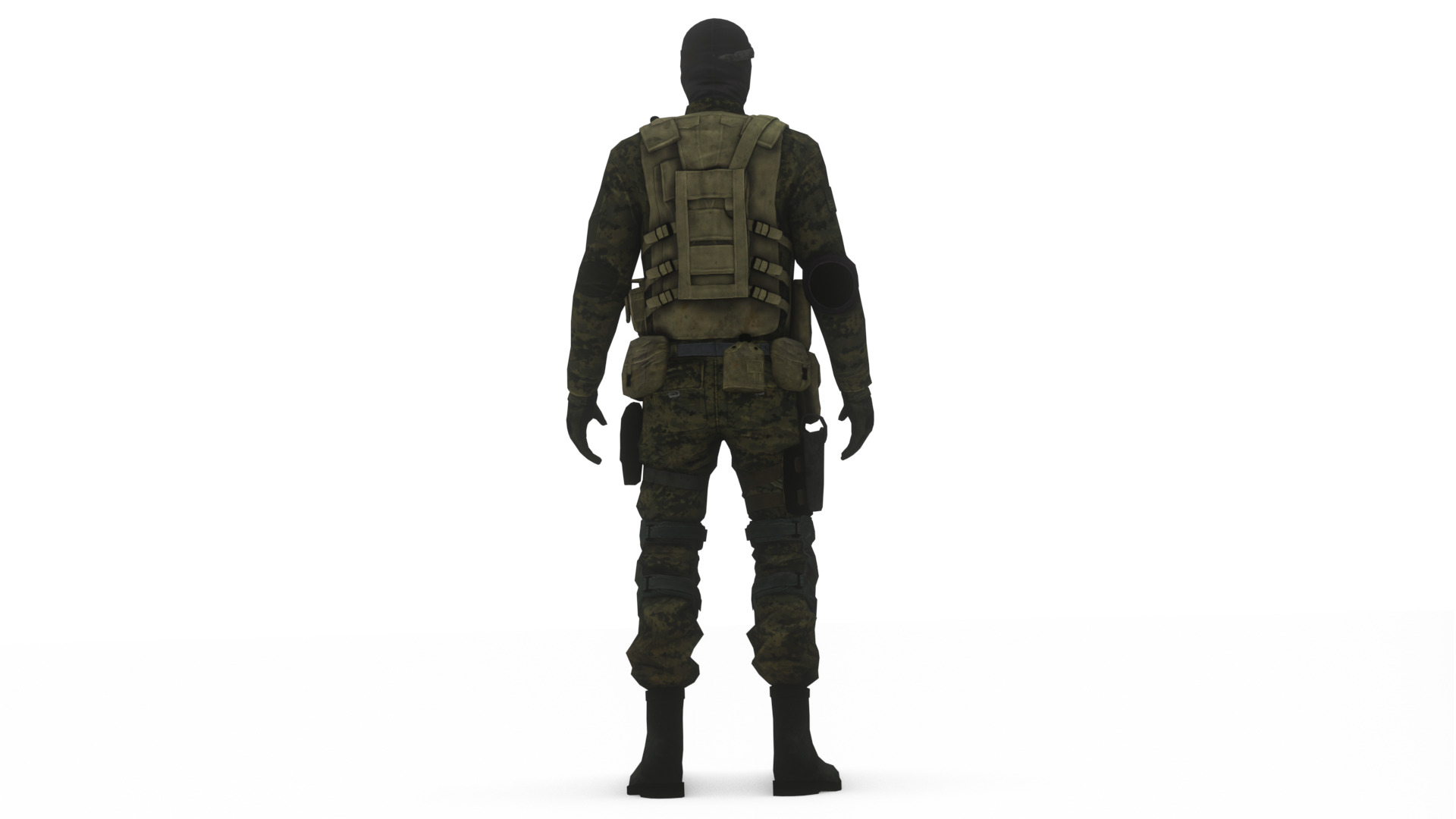 US Special Forces Operator Stealth Uniform 3D Model Low-poly 3D model_4