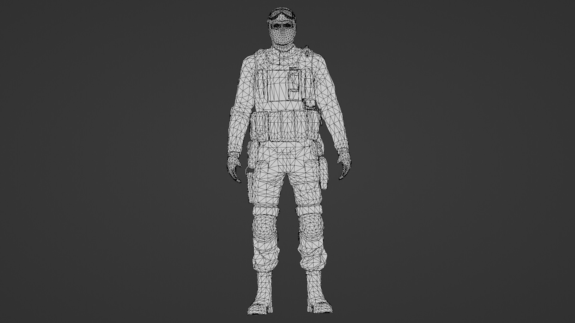 US Special Forces Operator Stealth Uniform 3D Model Low-poly 3D model_27