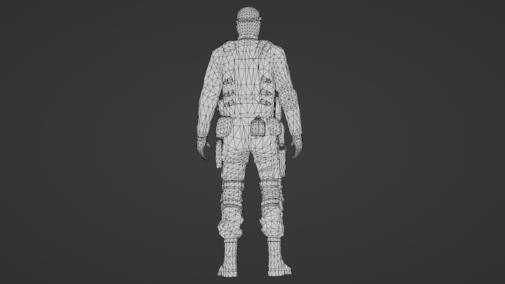 US Special Forces Operator Stealth Uniform 3D Model Low-poly 3D model_29