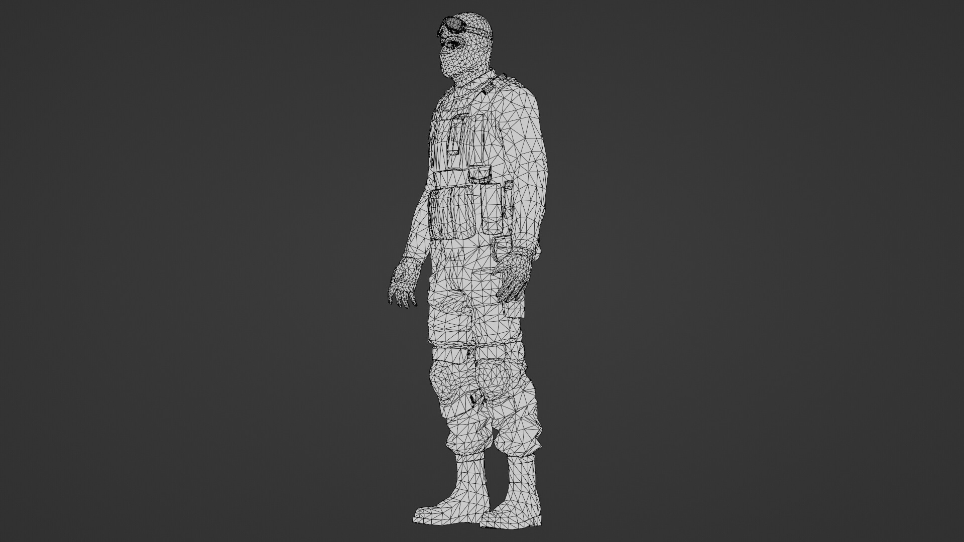 US Special Forces Operator Stealth Uniform 3D Model Low-poly 3D model_24