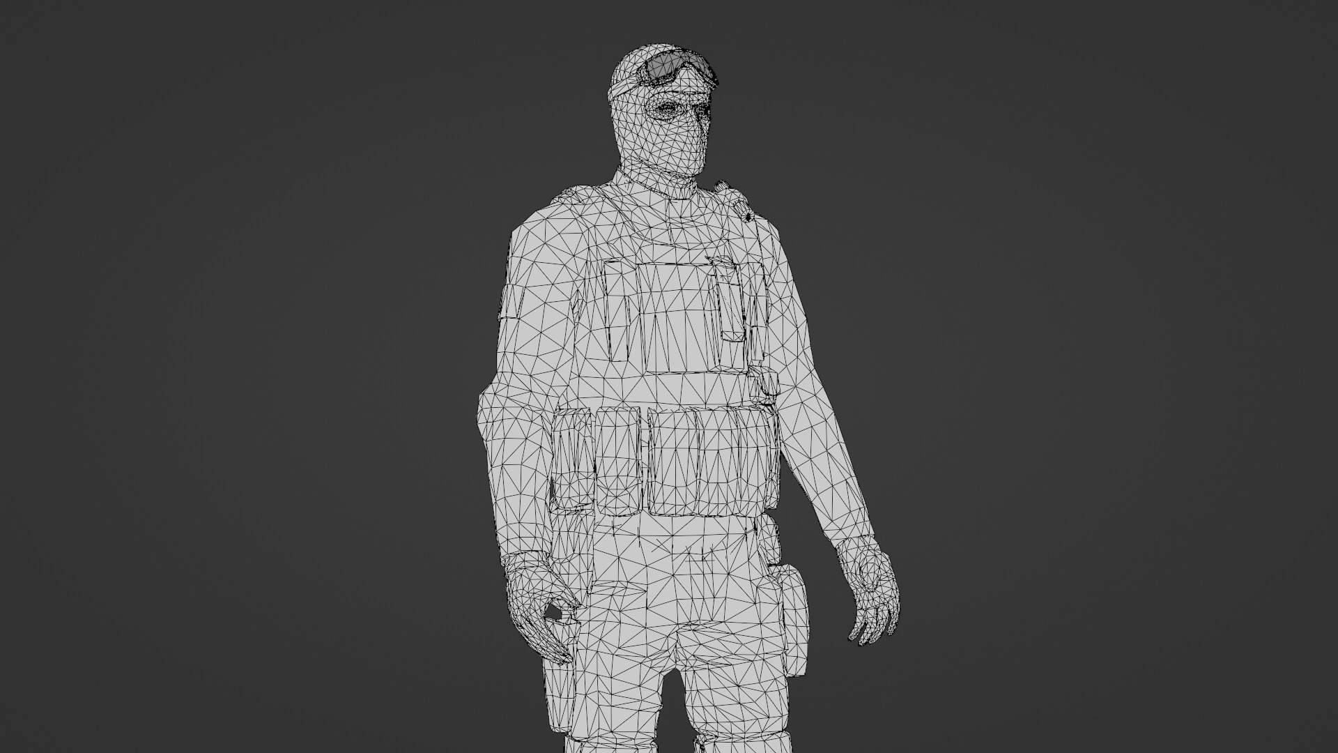 US Special Forces Operator Stealth Uniform 3D Model Low-poly 3D model_32