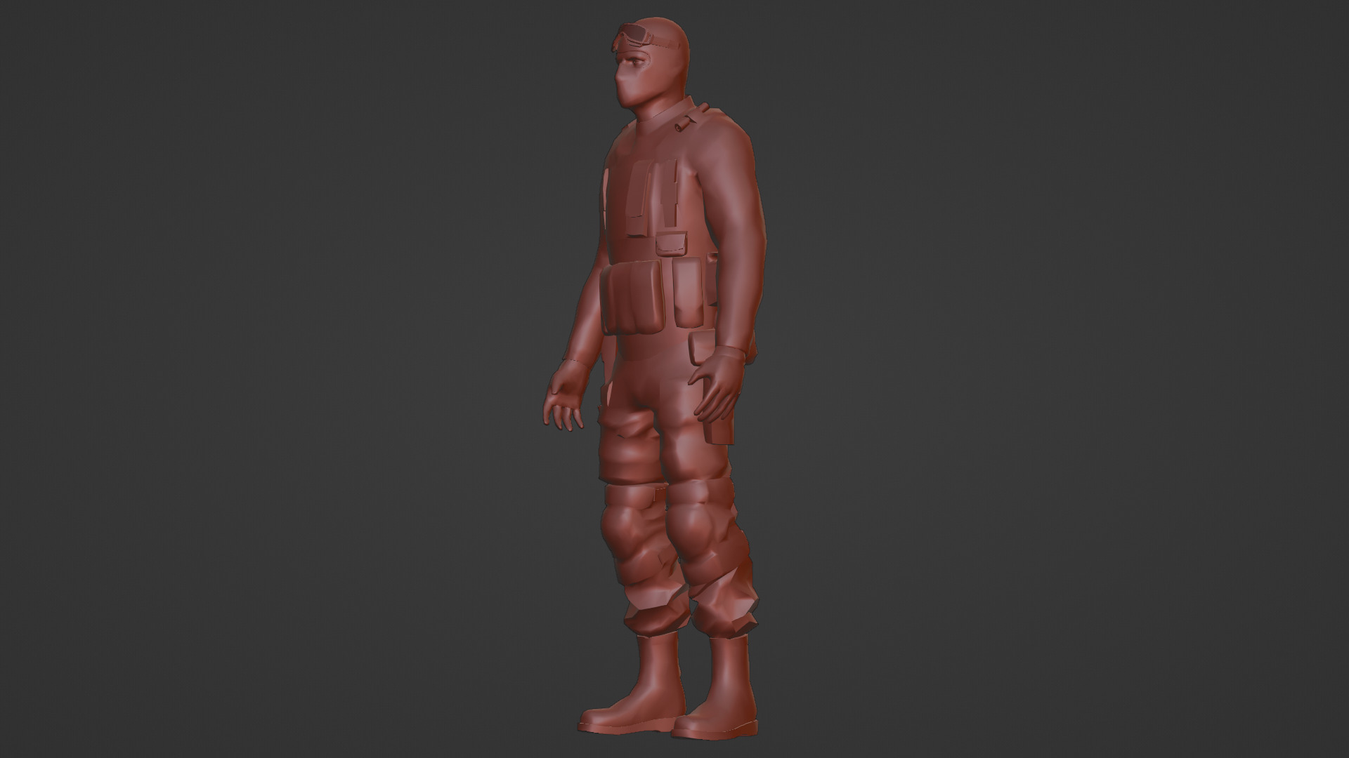 US Special Forces Operator Stealth Uniform 3D Model Low-poly 3D model_12