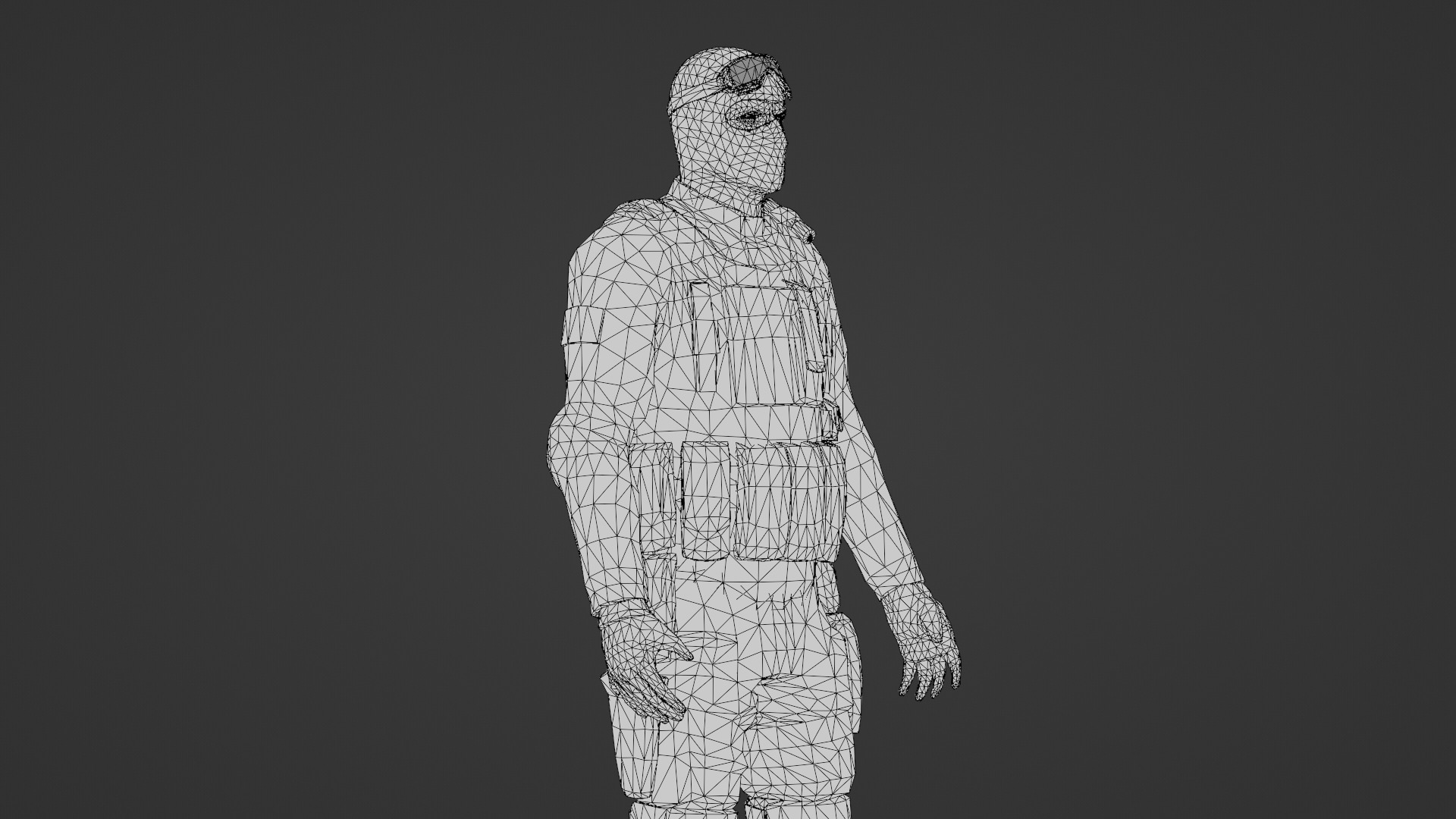 US Special Forces Operator Stealth Uniform 3D Model Low-poly 3D model_26