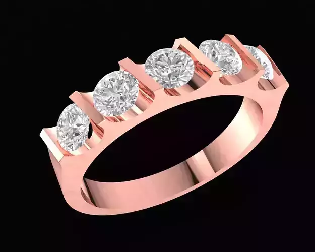 49a  fashion diamond women ring  3D print model
