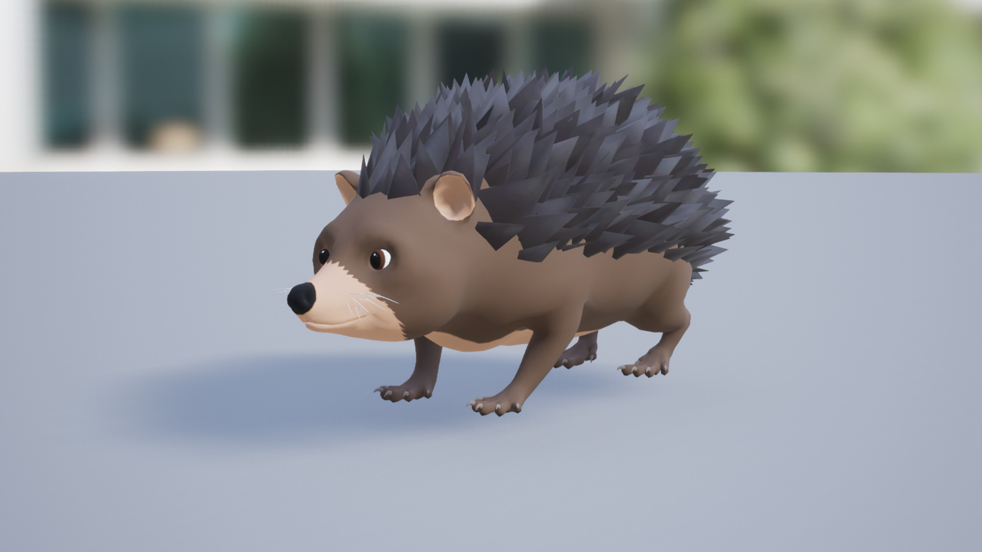 Cartoon Hedgehog Low-poly 3D model_9