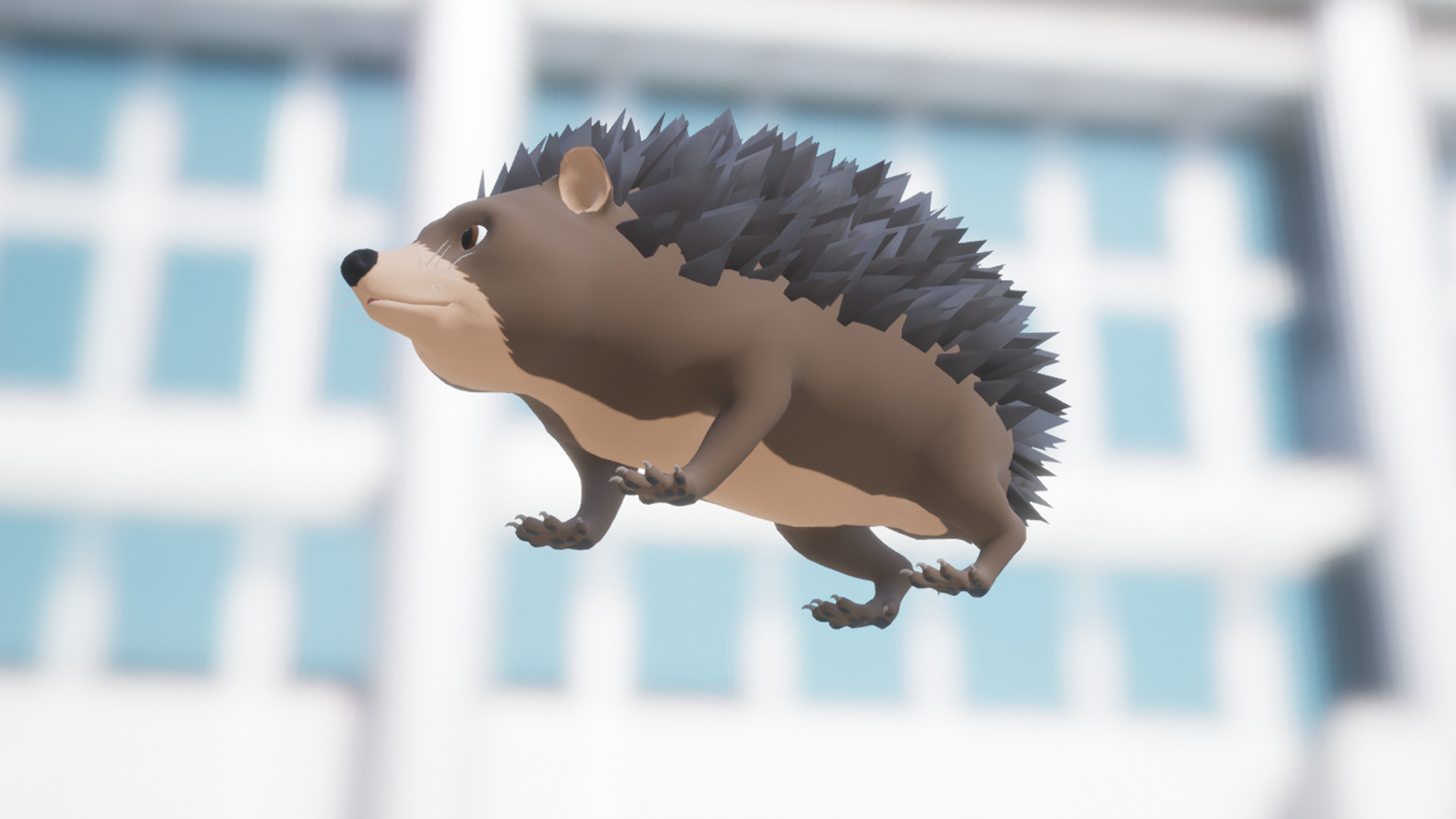 Cartoon Hedgehog Low-poly 3D model_11