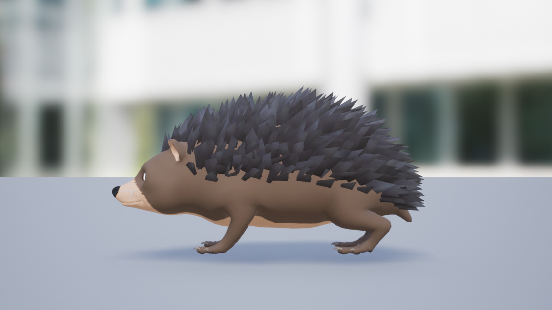 Cartoon Hedgehog Low-poly 3D model_8