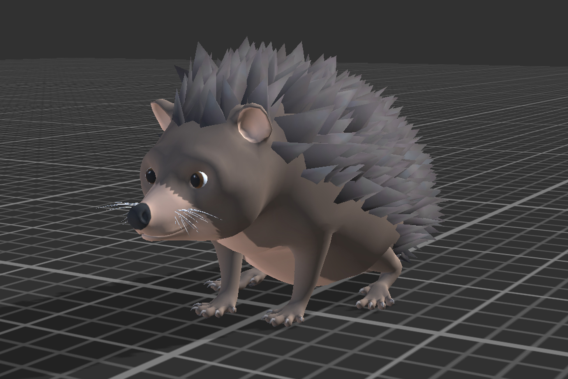Cartoon Hedgehog Low-poly 3D model_7