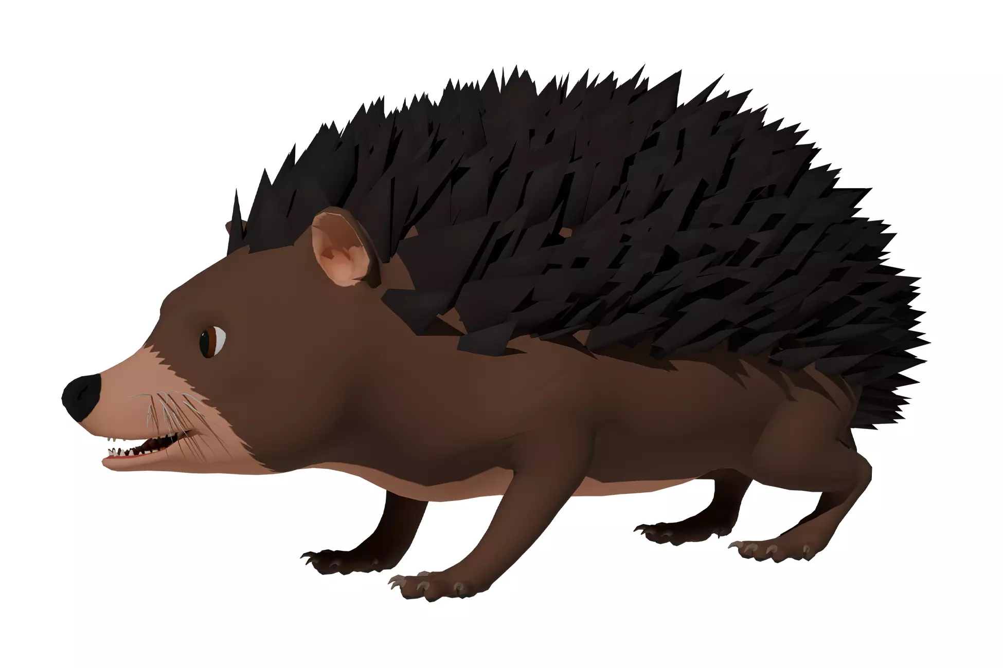 Cartoon Hedgehog Low-poly 3D model_0