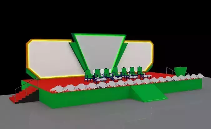 Event Stage Backdrop Setup