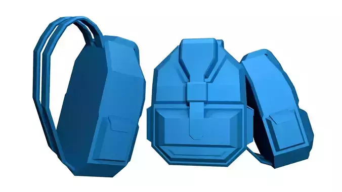 Low Poly Sport Gym Bag Game Ready 3D Model Low-poly 3D model