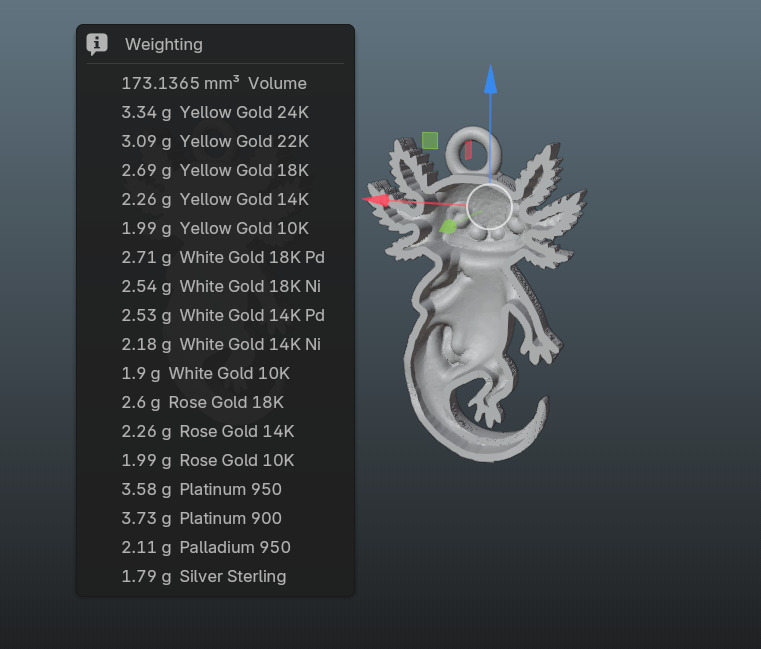 Axolotl Pendant 3D print model_8