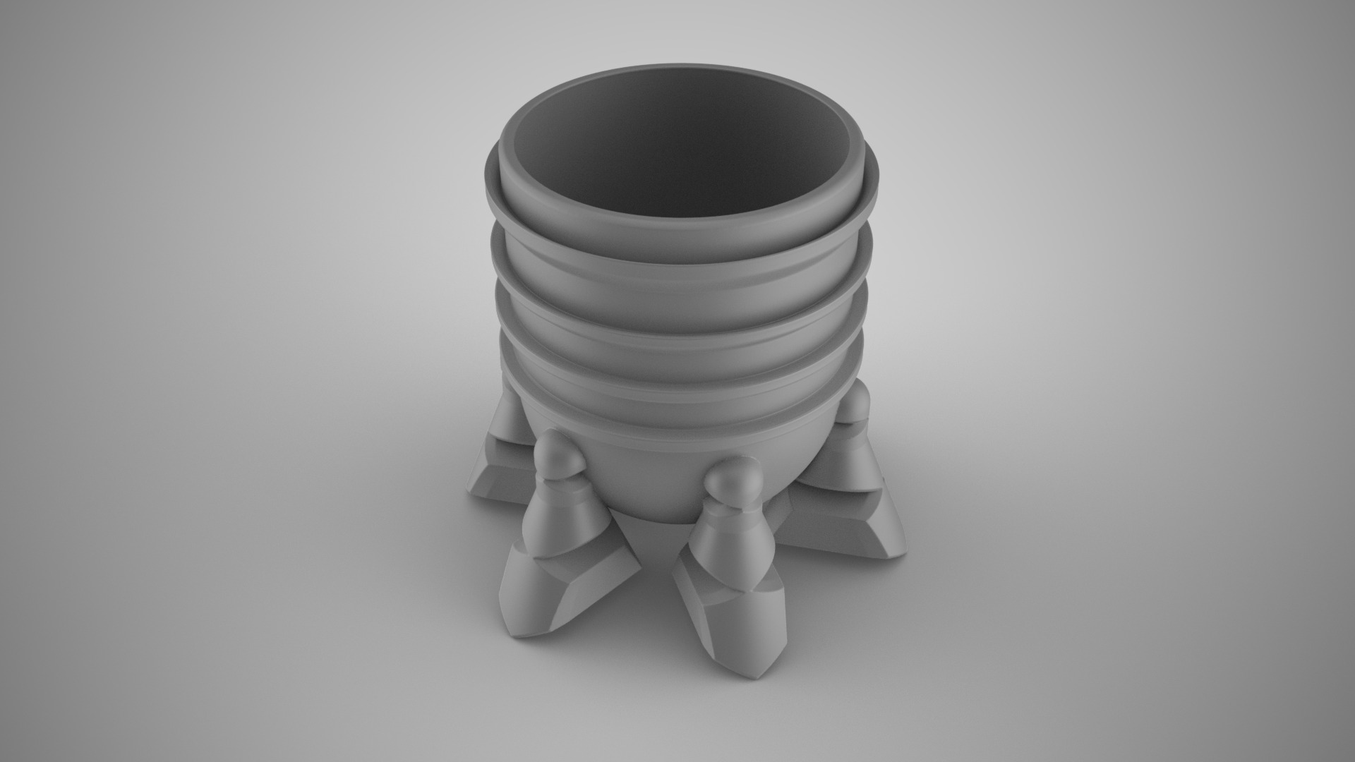 Geometric Pencil Holder 3D print model_3