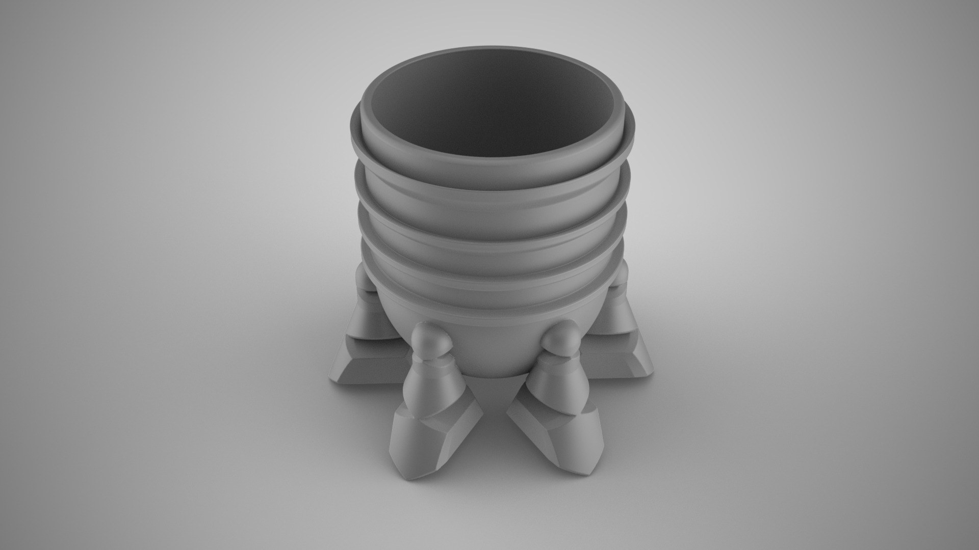 Geometric Pencil Holder 3D print model_1