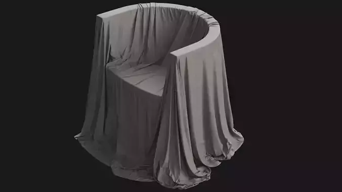 Covered Modern Chair 03