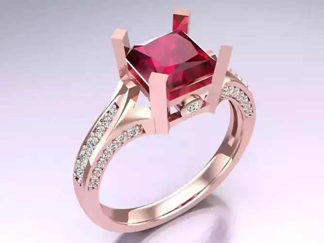 Square Stone Rings - Womens Rings - N417238