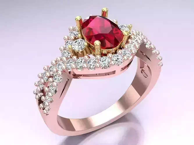 Oval stone ring - Womens  Rings -  N417306