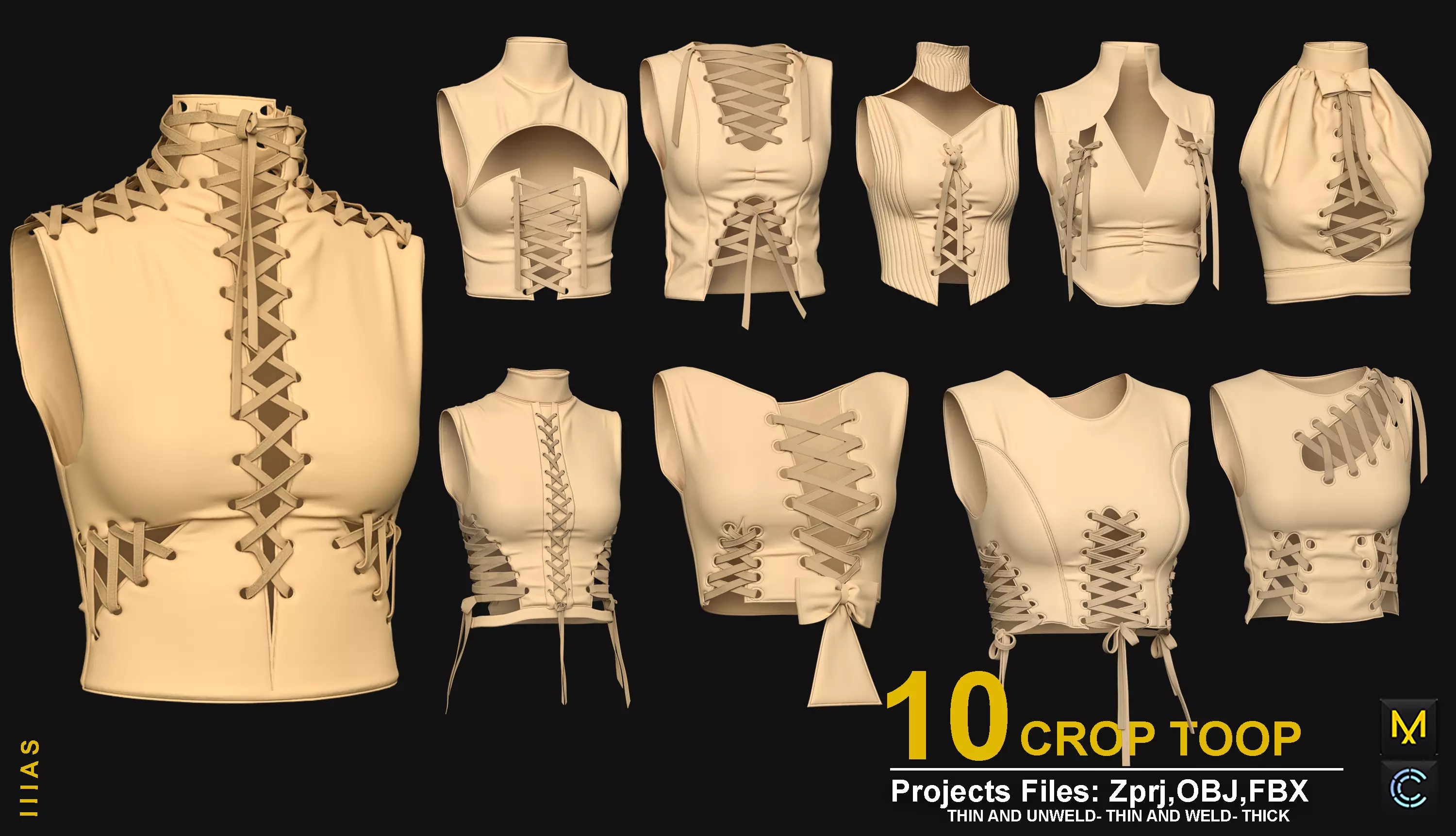 CROP TOP 3D model