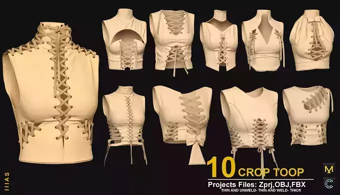 CROP TOP 3D model