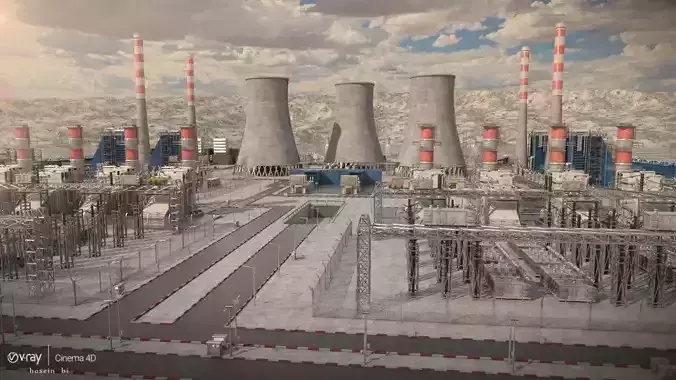 Power plant 3D model