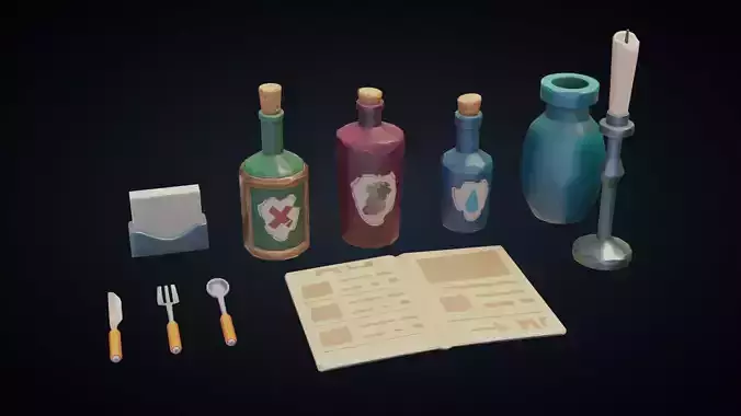 Table Decoratives - Stylized Kitchen Pack - Part 8