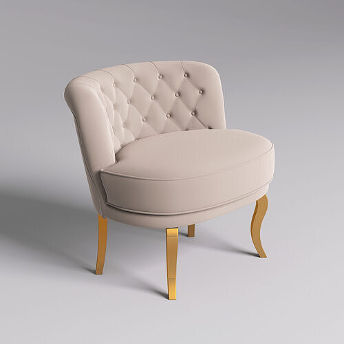 Chesterfield Fabric Berjer 004 3D model
