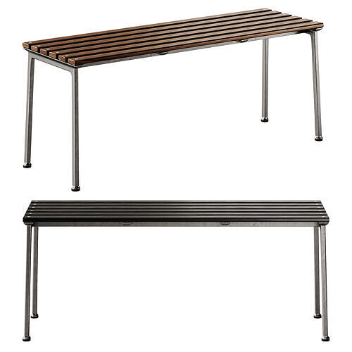Traverse Garden Bench by Hay 3D model