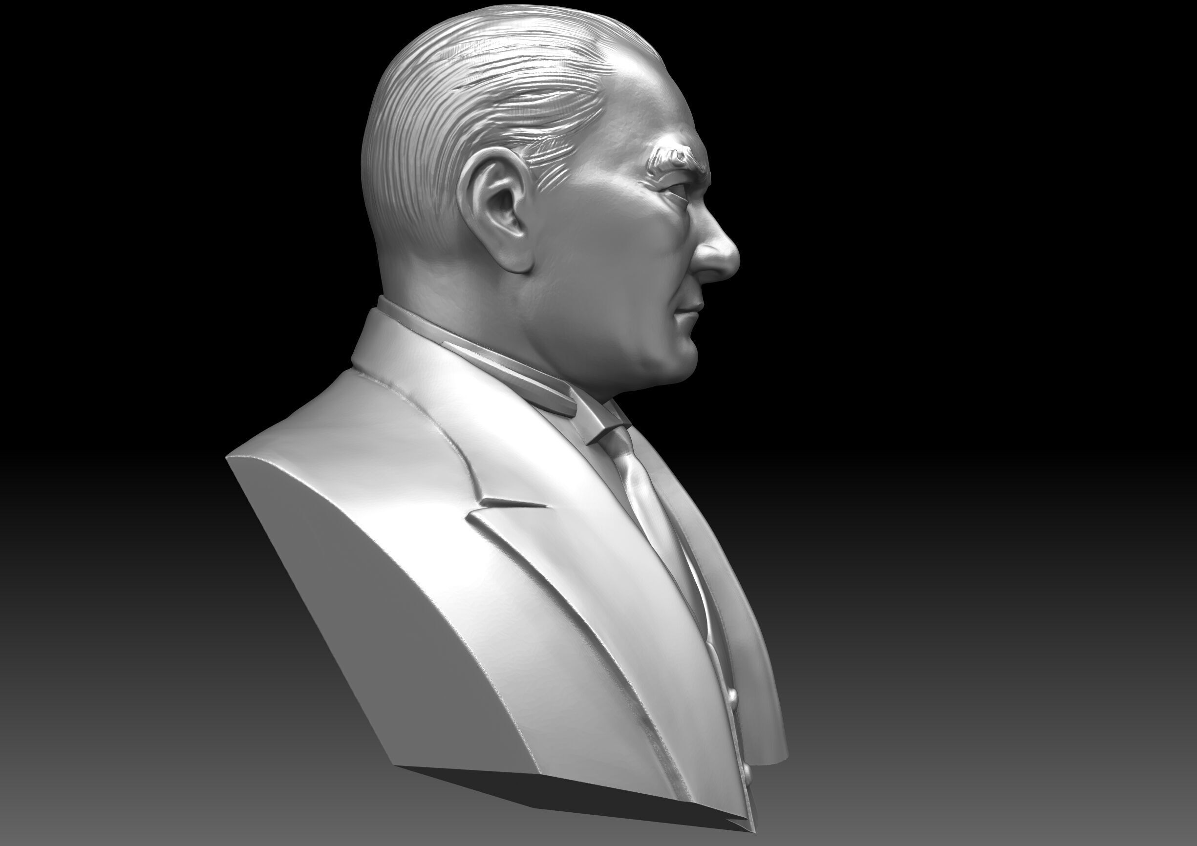Ataturk Bust 3D print model_2