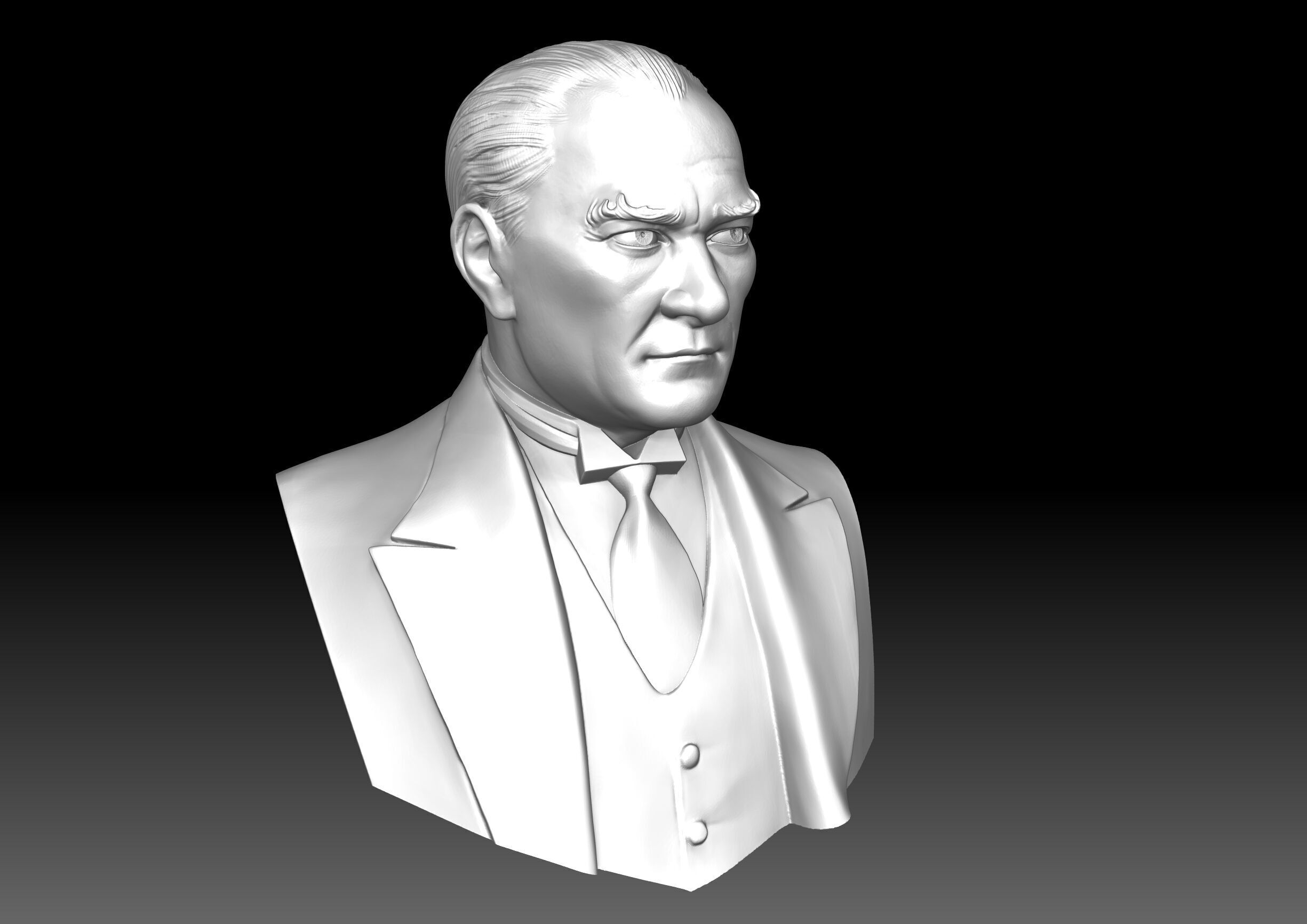 Ataturk Bust 3D print model_1